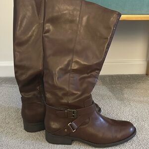 Womens zip up riding boots